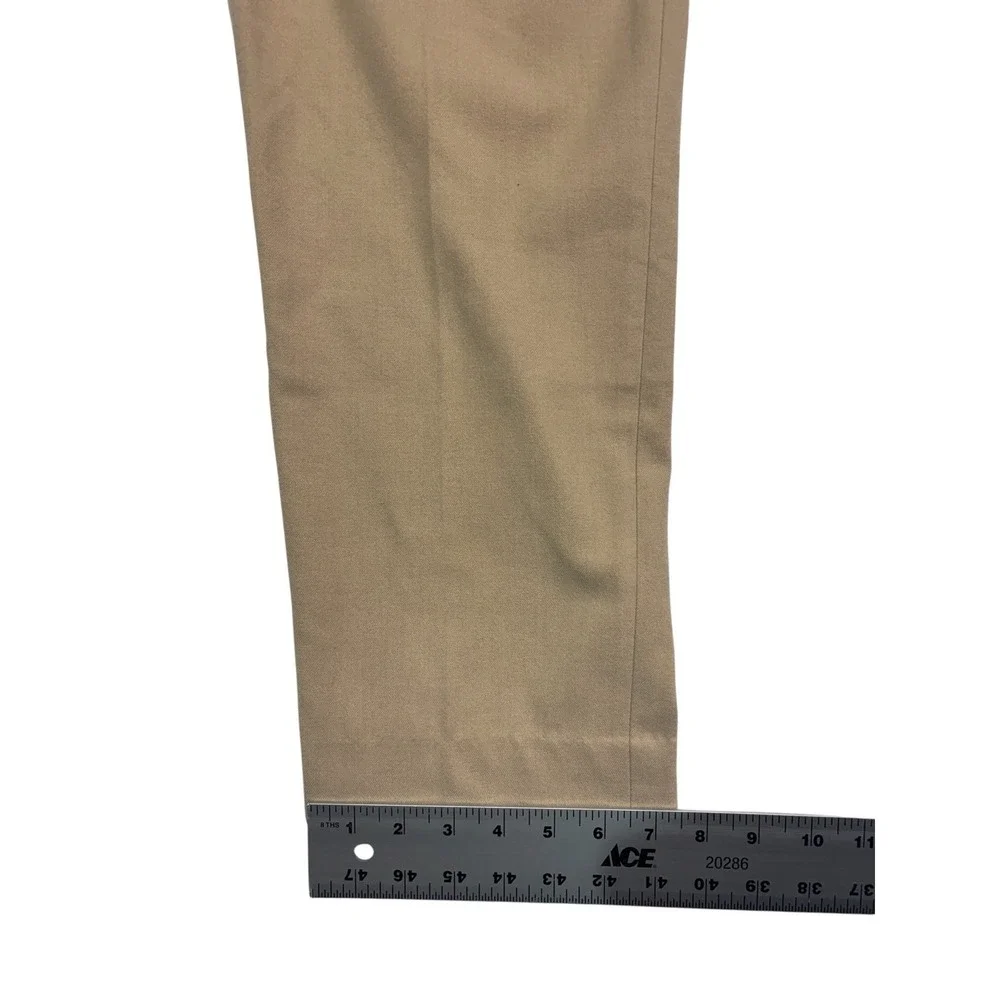 Banana Republic 34x28 Tan Brushed Pleated Pants Trousers Wool Blend Modern